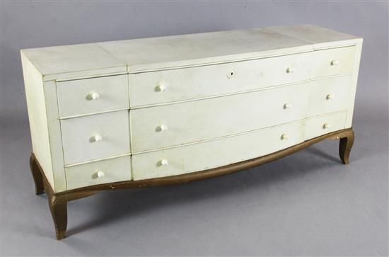 André Arbus (1903-1969) A fine and rare Art Deco serpentine commode, W.5ft D.1ft 6in. H.2ft 3in.